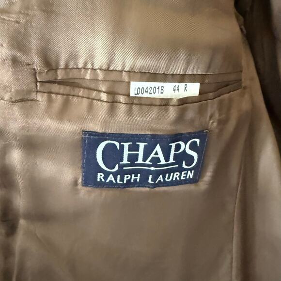 Vintage Chaps Ralph Lauren Jacket 44R Tweed Virgin Wool Blazer Sport Coat Brown - Picture 3 of 16